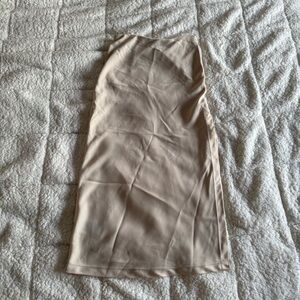 Urban Outfitters Cream Silk Pencil Skirt
